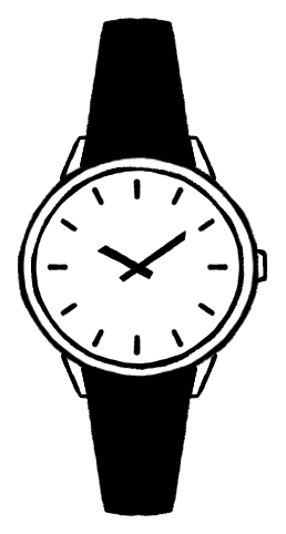 アナログ腕時計のイラスト素材 ゼロサンイラストレーション