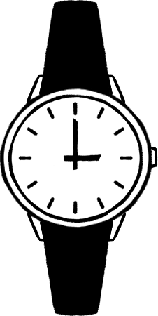 アナログ腕時計のイラスト素材 ゼロサンイラストレーション