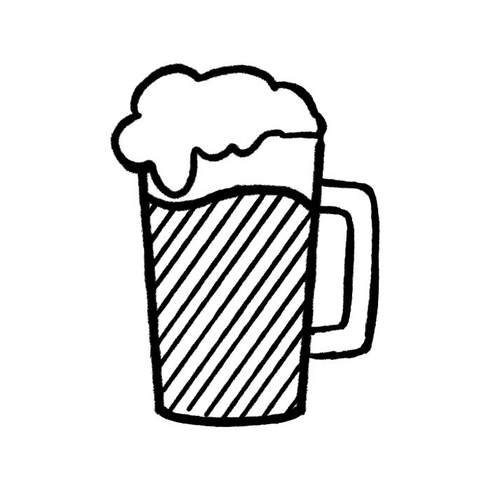 ビールのイラスト素材 ゼロサンイラストレーション