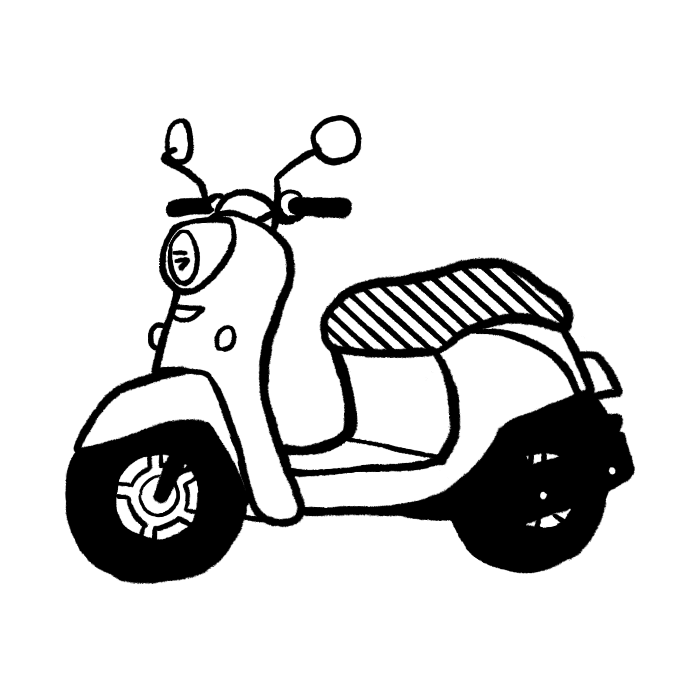 原付バイクのイラスト素材 ゼロサンイラストレーション