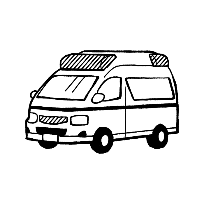 救急車のイラスト素材 ゼロサンイラストレーション