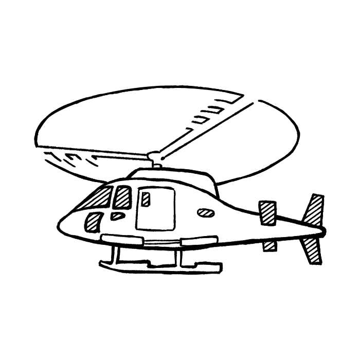 ヘリコプターのイラスト素材 ゼロサンイラストレーション